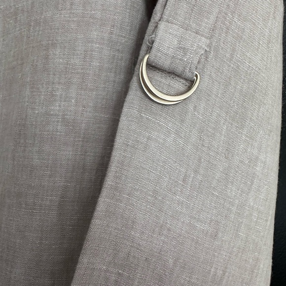 Jones New York Light Beige Linen-Blend Shirt . - Picture 5 of 7